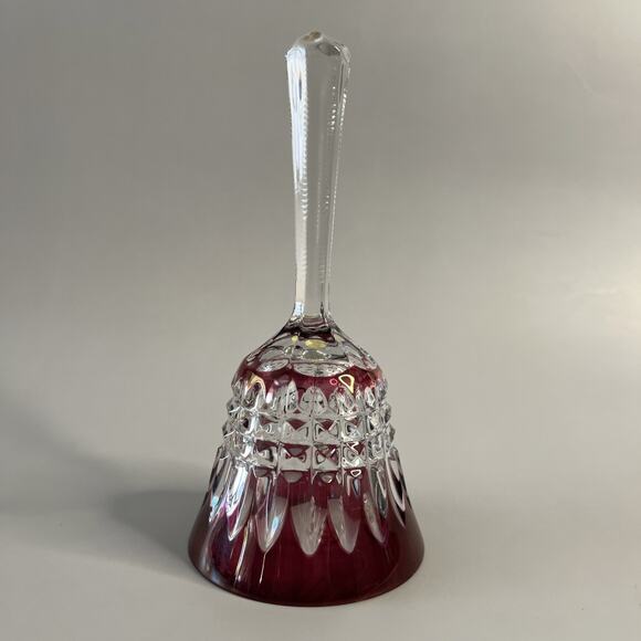 2 (Two) Vintage Cut Crystal Bells-Bleikristall Ruby Glass+Princess House - Picture 3 of 8